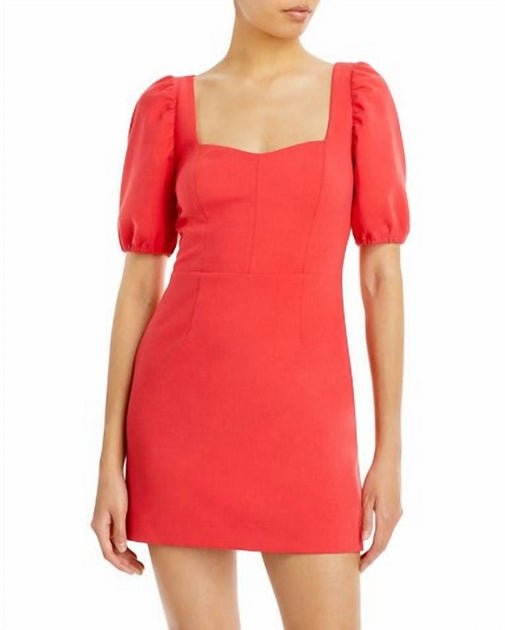 French Connection Robe Mini Whisper Cut Out Rouge US 2 2