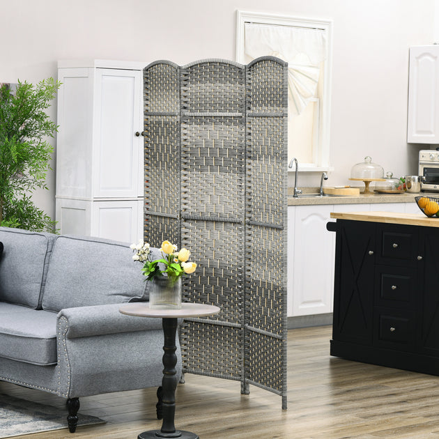 Hivvago Privacy Screen Wood Brown 7