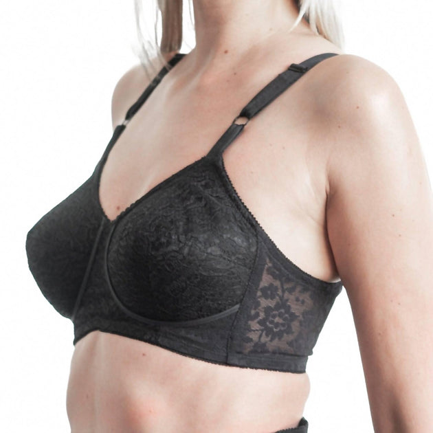Rago Satin And Lace Support Bra Grey 44DD 3