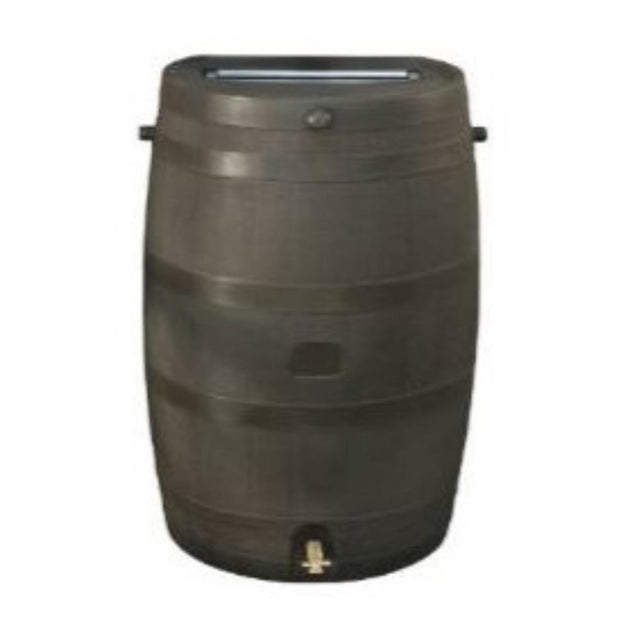 Hivvago 50-Gallon Rain Water Collection Barrel Brown 2