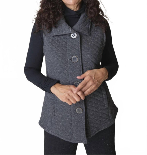 Habitat Quilted Knit Vest Grey Large 2