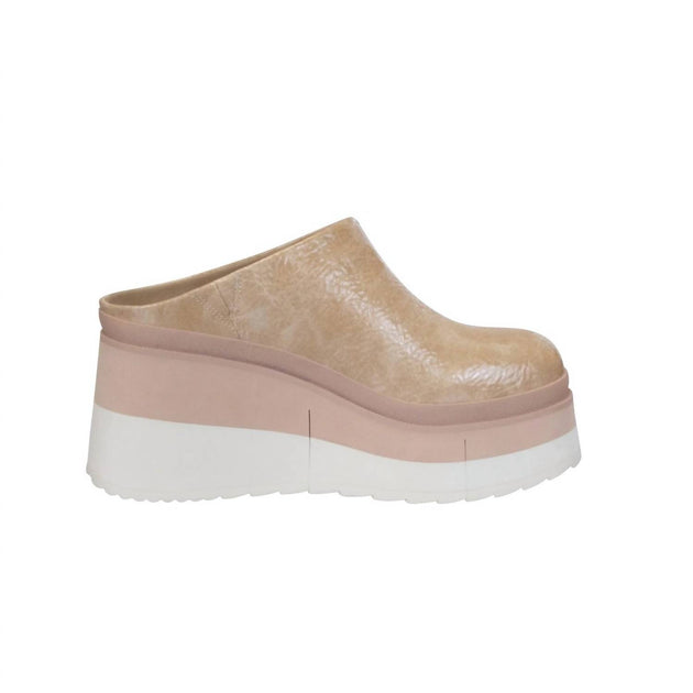 Naked Feet Coach Platform Clogs Beige US 8 2