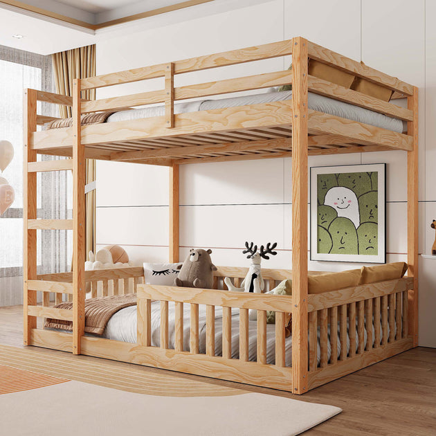 Streamdale Full over Full Wood Bunk Bed Natural 2