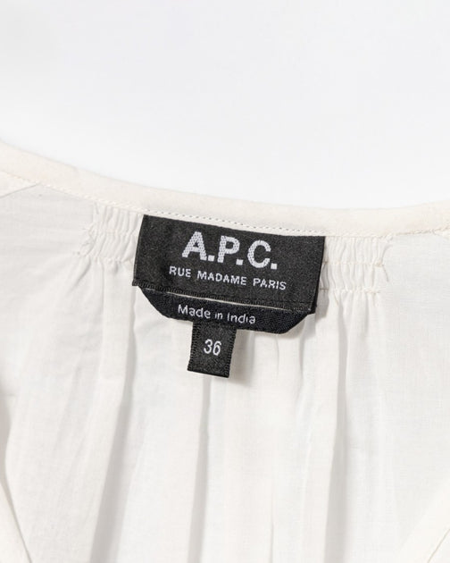 A.P.C. V-Neck Blouse White EU 44 4