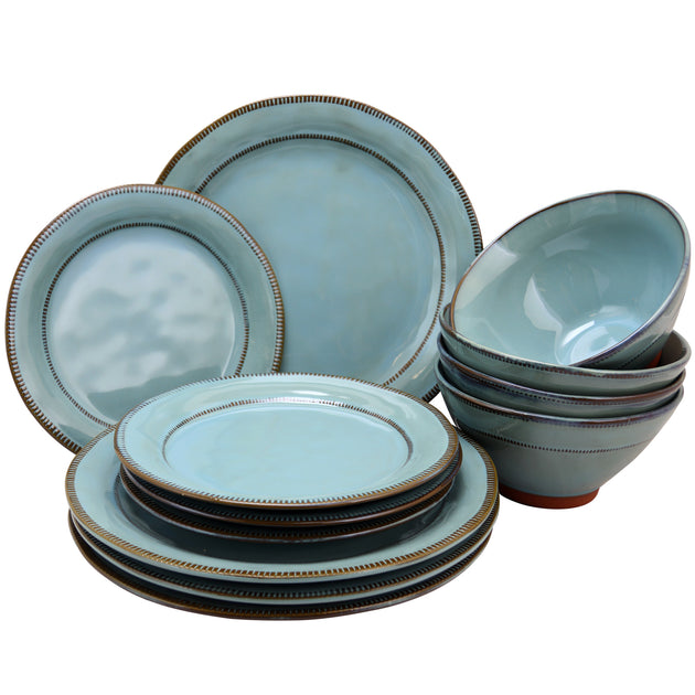 Gibson Elite Terranea Dinnerware Set Terracotta 12 Piece 2