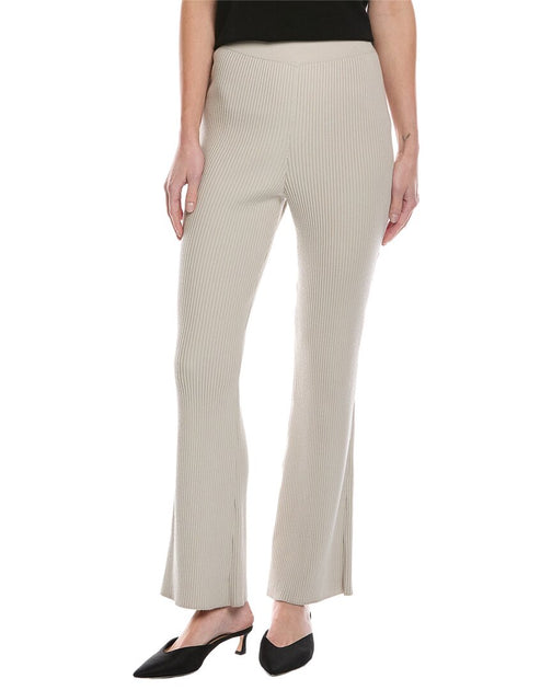 Akris Rib Wool-Blend Pant Beige US 10 2