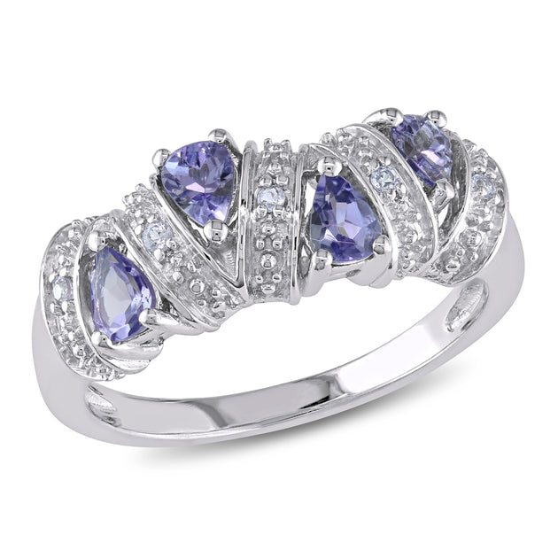Mimi & Max Tanzanite Journey Ring Purple US 7 2