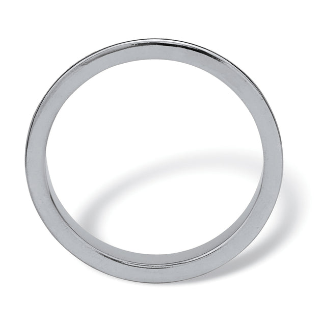 Palm Simulated Birthstone Silver Eternity Band Multi US 5 3