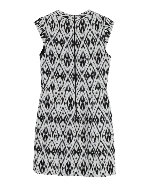 Theory Ikat-Print Sheath Dress Grey XS 3