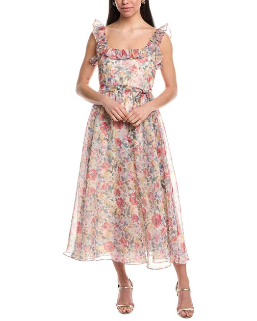 Mikael Aghal Midi Dress Pink US 2 2