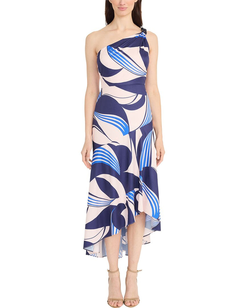 donna morgan for maggy sleeveless draped front asymmetric hem dress London One Shoulder Adrianna papell