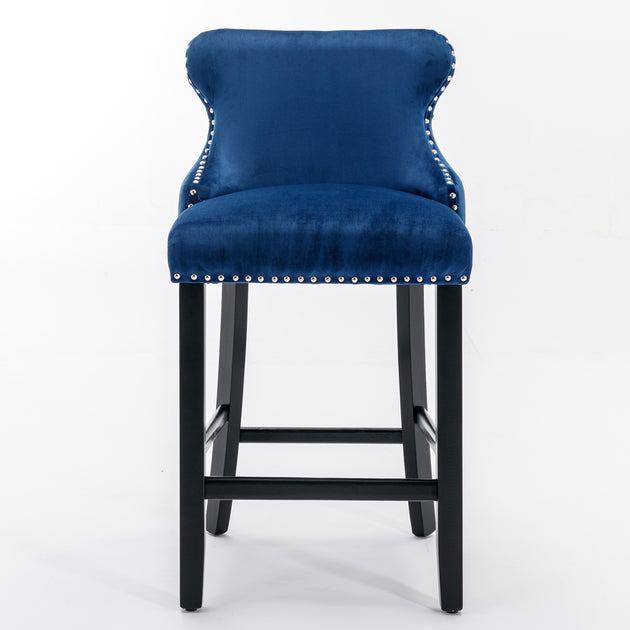 Streamdale Wing-Back Velvet Bar Stool 6