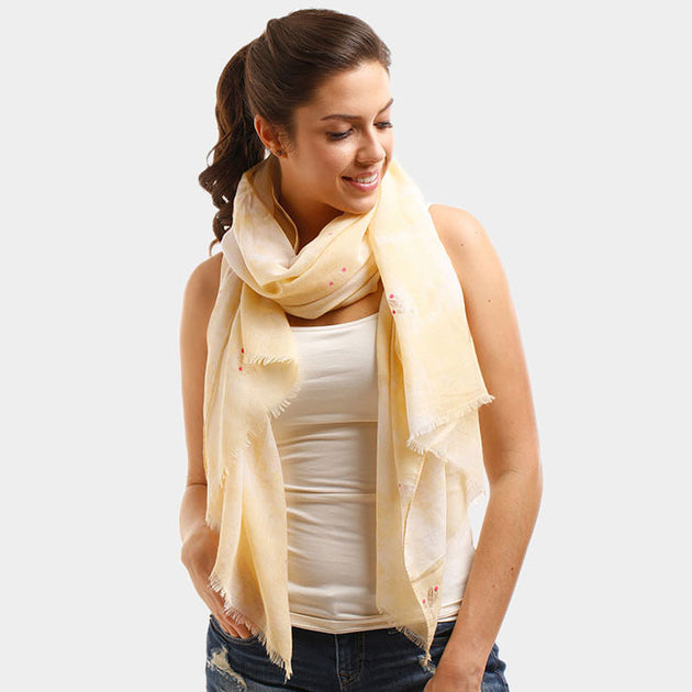 TRUEDAMES Glitter Cactus Oblong Scarf Pink 2