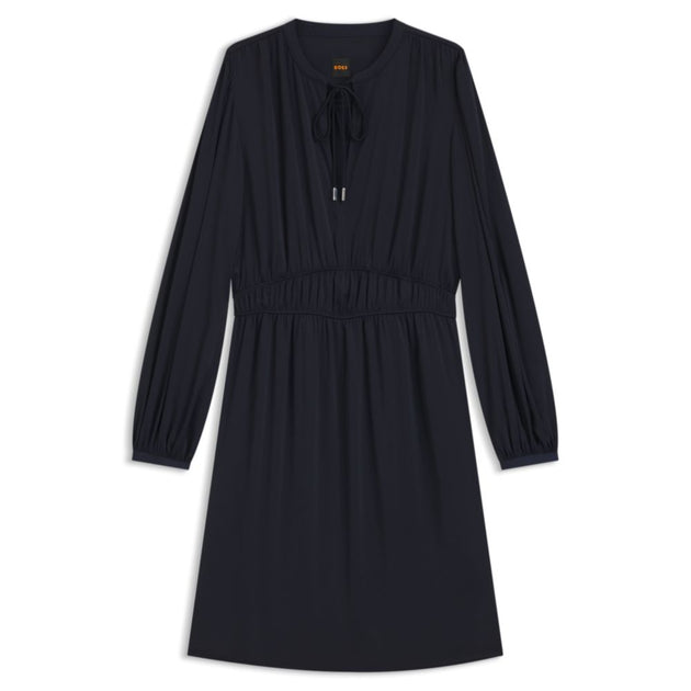 Boss Crinkle-satin Mini Dress Black US 8 2