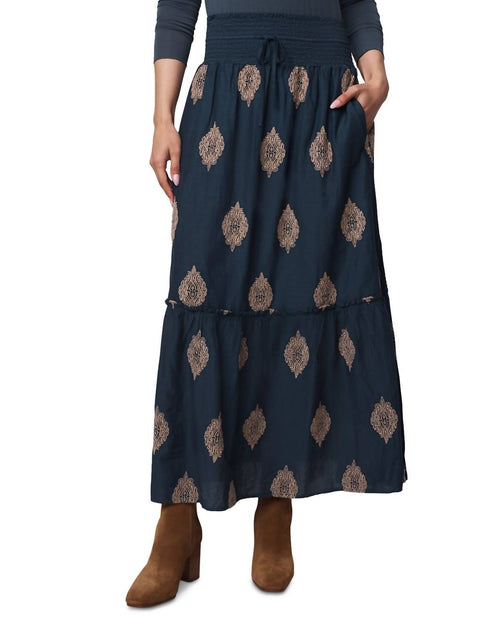 Splendid Vivian Maxi Skirt Blue Small 2