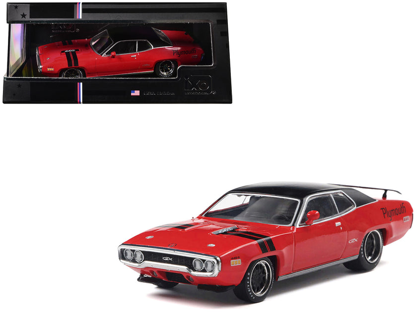 IXO Models 1971 Plymouth GTX Diecast Model Red 1/43 2