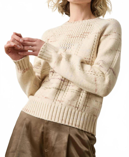 Lilla P Open Stitch Crewneck Sweater Multi XS 2
