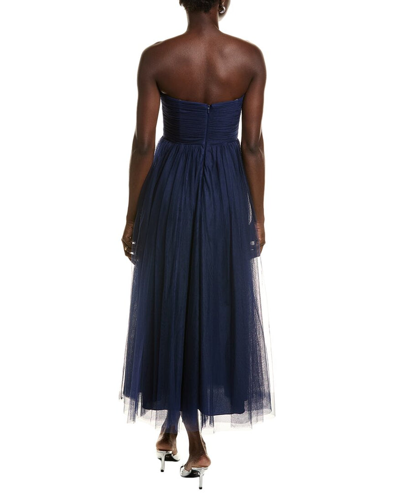 monique lhuillier tulle cocktail dress Monique Lhuillier Strapless Crystal Organza Cocktail Dress, Nude, Women's, 10, Cocktail & Party Wedding Guest Dresses Strapless Dresses