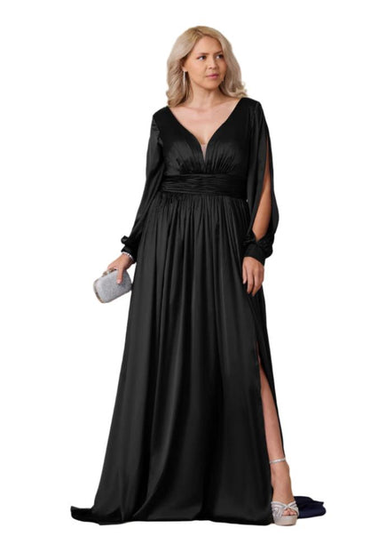 TRUEDAMES Full-Length Satin Formal Gown Blue US 10 2