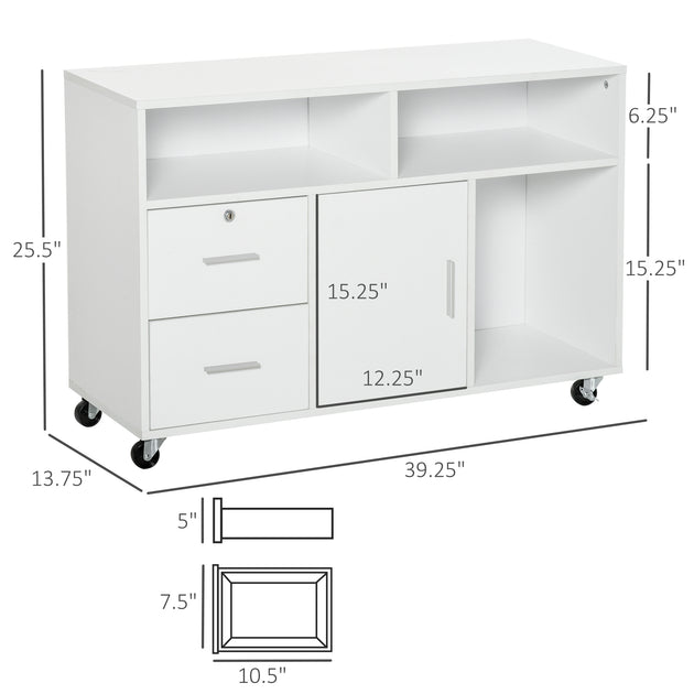 Streamdale Mobile Printer Stand Black 4