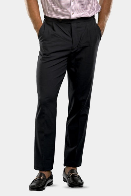 Buki Pleated Wool Trouser Pants Black Large 2