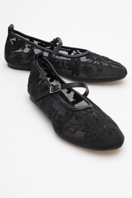 Prologue Shoes Juny Mesh Floral Embroidery Ballet Flat Multi US 8 2