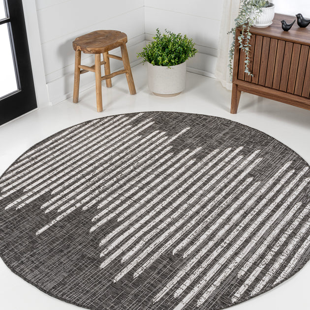 Jonathan Y Zolak Berber Stripe Geometric Indoor/Outdoor Rund Teppich 2