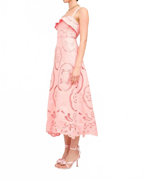 Sofie the Label Palermo Maxi Lace Dress Pink Large 4
