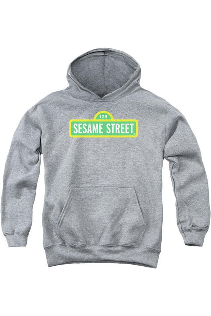 Gildan Sesame Street Logo Youth Pullover Hoodie Grey Small 2
