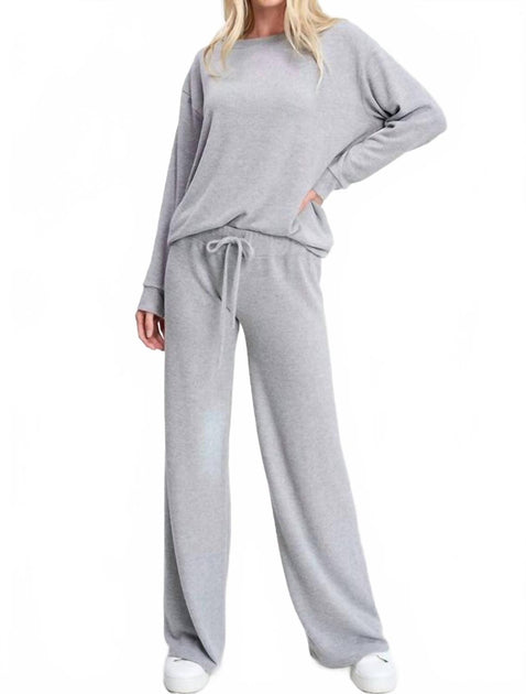 Phil Love Solid Loungewear Set Grey Medium 2