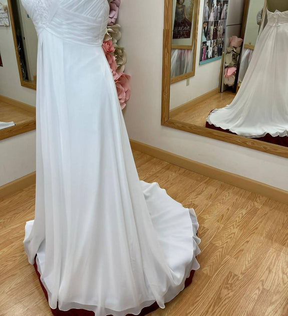 Mary's Bridal Beaded Strapless Wedding Dress White US 12 3