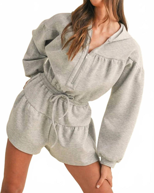 MABLE Gemini Sweatshirt Romper Grau Small 4