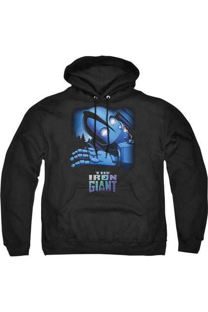 Gildan Iron Giant Giant And Hogarth Hooded Sweatshirt Black XXXLarge 2
