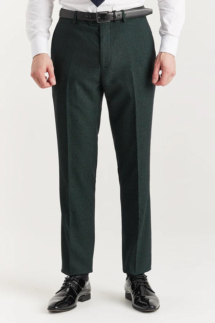 Paul Andrew Regent Plaid Check Trousers Green 32x32 2