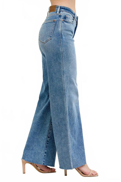 Judy Blue Vintage Wide Leg Jeans Blue 26 4