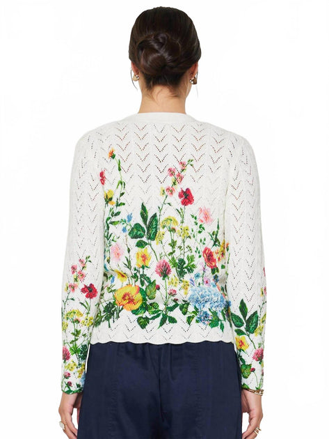 Current Air Floral Print Scalloped Cardigan Multi Medium 4