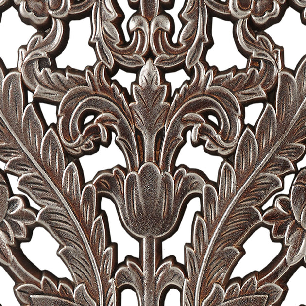 Streamdale Botanical Panel Distressed Carved Wood 2-Piece Wall Decor Set 5