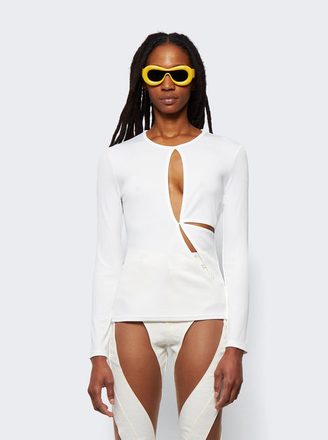 Christopher Esber Anglaise Long Sleeve Top White US 4 4