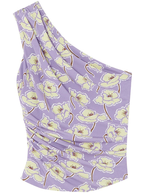 Versace One-Shoulder Top Purple EU 42 2