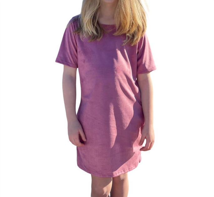 Lucky & Blessed Robe Mini en Daim pour Fille Violet Medium 2