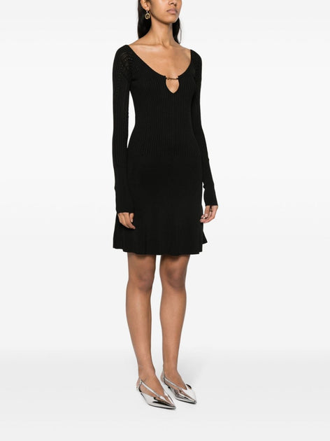 Jacquemus Rippenstrick Minikleid Schwarz EU 44 4