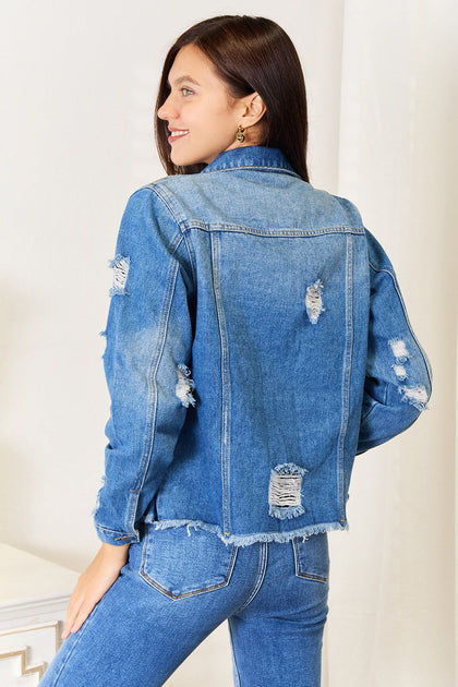 TRUEDAMES Baful Denim Jacket Blue Small 3