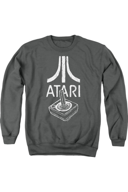 Gildan Atari Joystick Logo Crewneck Sweatshirt Grey Medium 2