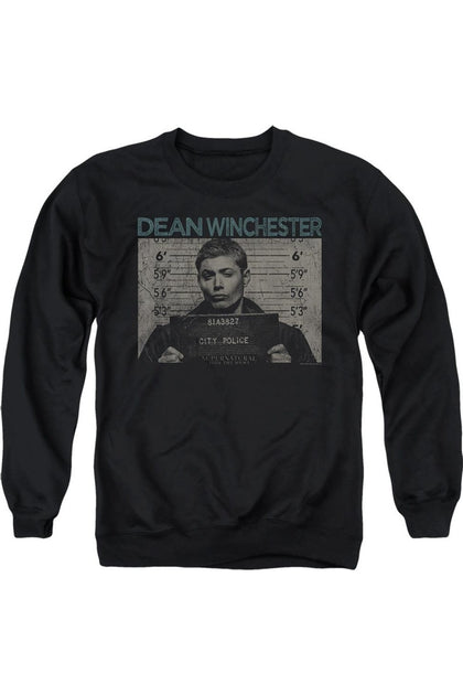 Gildan Supernatural Dean Mug Shot Crewneck Sweatshirt Black XXL 2