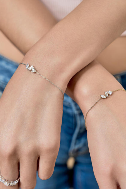 LuvMyJewelry Whisper Diamond Bracelet Silver US 7 3