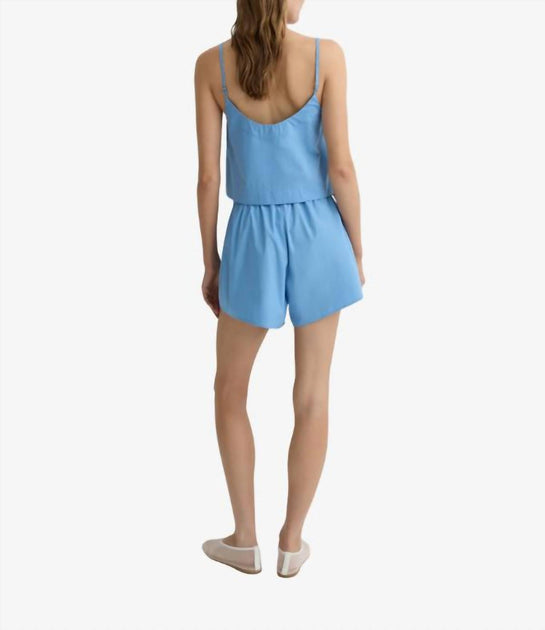 BONDI BORN Avila Cotton Shorts Blue Small 4