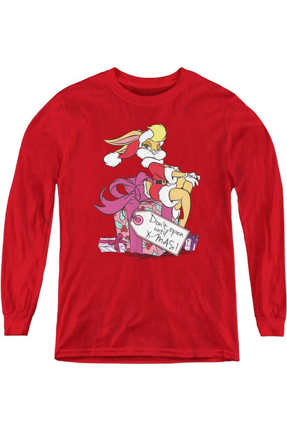 Gildan Looney Tunes Lola Youth Long Sleeve Tee Red Small 2