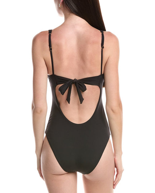 BECCA Color Code V-Wire One-Piece Swimsuit Black Medium 3