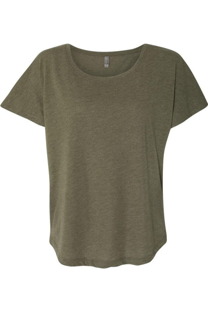 Next Level Womens Triblend Dolman T-Shirt Green XXXLarge 2