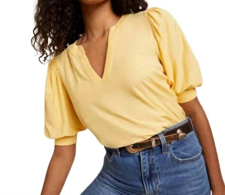 Nation LTD Lou Peasant V-Neck Tee Multi XSmall 3